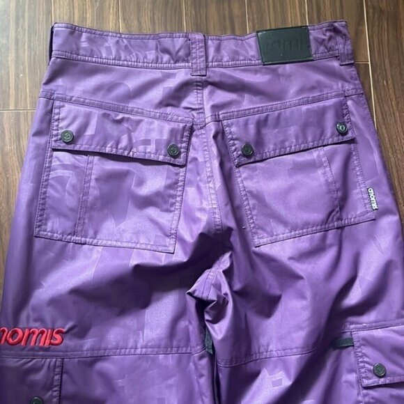 Nomis Purple Snowboard Ski Winter Pants Snap Cargo Pockets Adult Small - Picture 6 of 13